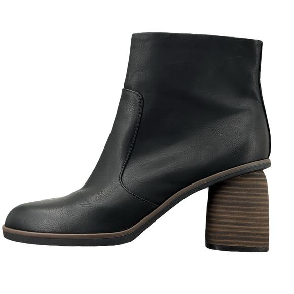 Kork-Ease Korks Destiny Block Heel Vegan Bootie SZ 8.5 Women's Black Business - Picture 4 of 10